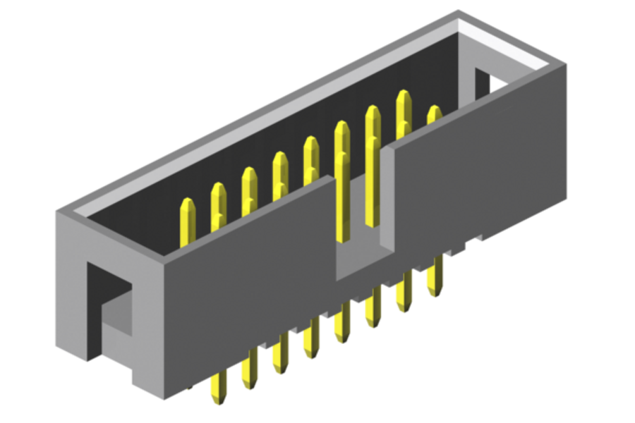 Through-hole soldering (THT) - vertical box header
