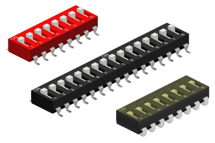 Slide Type Dip-Switch "End Stackable"